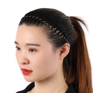 [3-5 Ngày Đến] -Vỏ dây buộc tóc bằng kim cương giả co giãn toàn diện vô hình dành cho nữ - Băng đô kim cương có thể gập lại co giãn, Hoàn hảo để trang điểm & tắm