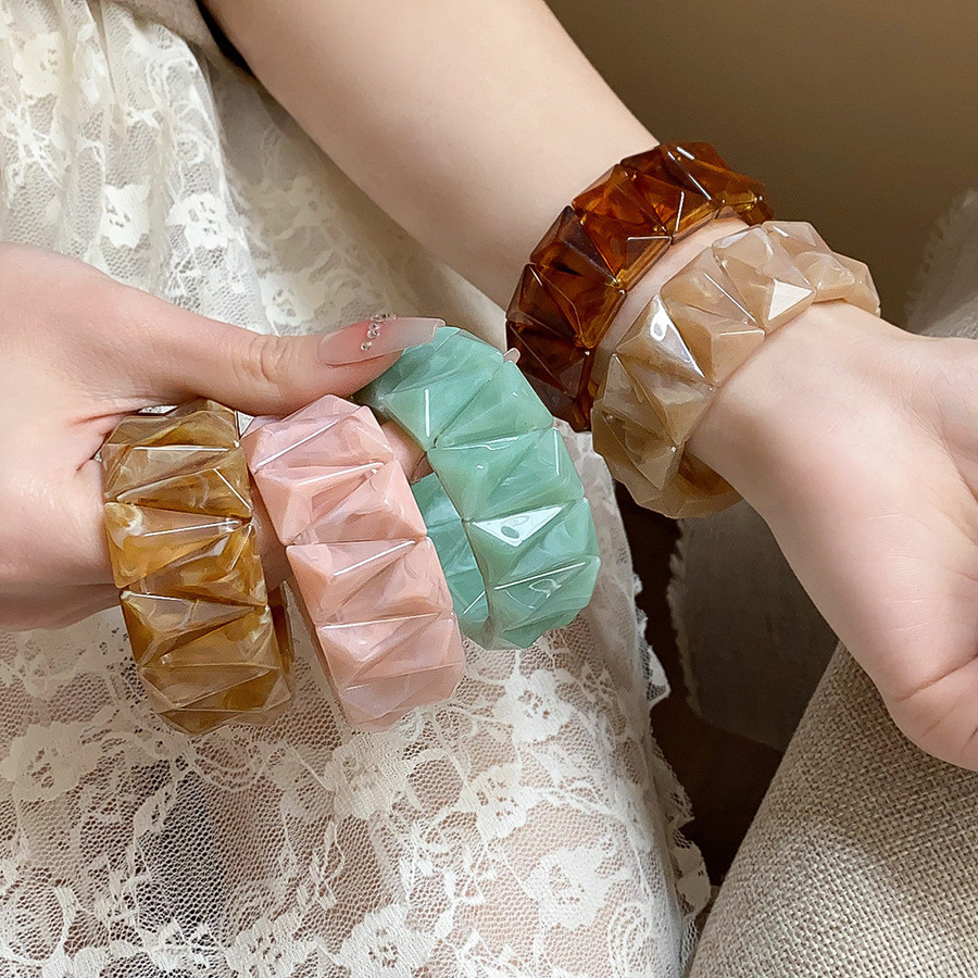 [Jewbeauty] Vòng tay hở miệng hình bầu dục Acrylic thiết kế vòng tay đơn giản thời trang và cá tính dễ kết hợp với phụ kiện cầm tay