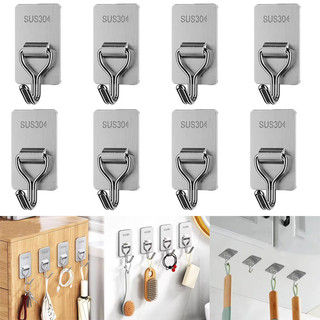 Thép không gỉ 304 Tự Dính Móc Treo Tường Hạng Nặng Cho Khăn Chìa Khóa Túi Treo Móc Chống Thấm Nước