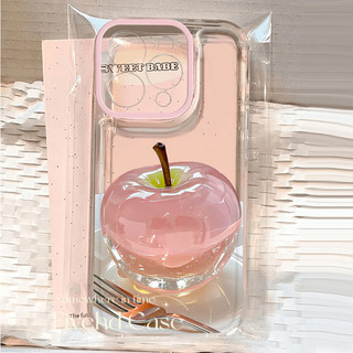 Ins Korea Crystal Apple Luxury Advanced HD Clear Casing cho iPhone 11 16 15 14 13 12 Pro Xs Max XR X 7 8 6 6s Plus SE Ốp lưng điện thoại TPU mềm Vỏ bảo vệ chống rơi