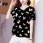 Mùa Hè 2025 Mới Thời Trang Slim fit In Hình Áo Thun Nữ