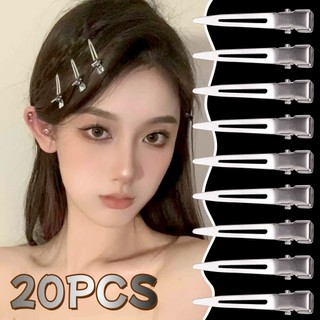 Kẹp Tóc Bill Vịt Đơn Ins Style Hàn Quốc - Kẹp Tóc Kim Loại Chia Bạc Y2K - Dụng Cụ Định Vị Kiểu Tóc