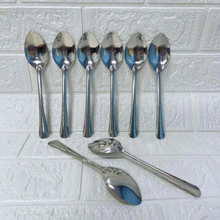 [Giá Xưởng] Combo 10 Muỗng Inox Cán Dài – Thìa Súp Nhọn – Bền Đẹp, Dùng Cho Gia Đình Quán Ăn