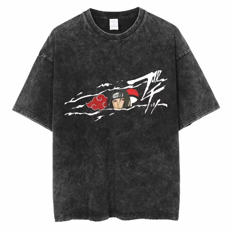 Áo Thun Thời Thượng trang phục Đường Phố Áo thun ngắn tay Anime Naruto áo cổ điển mùa hè cotton nguyên chất