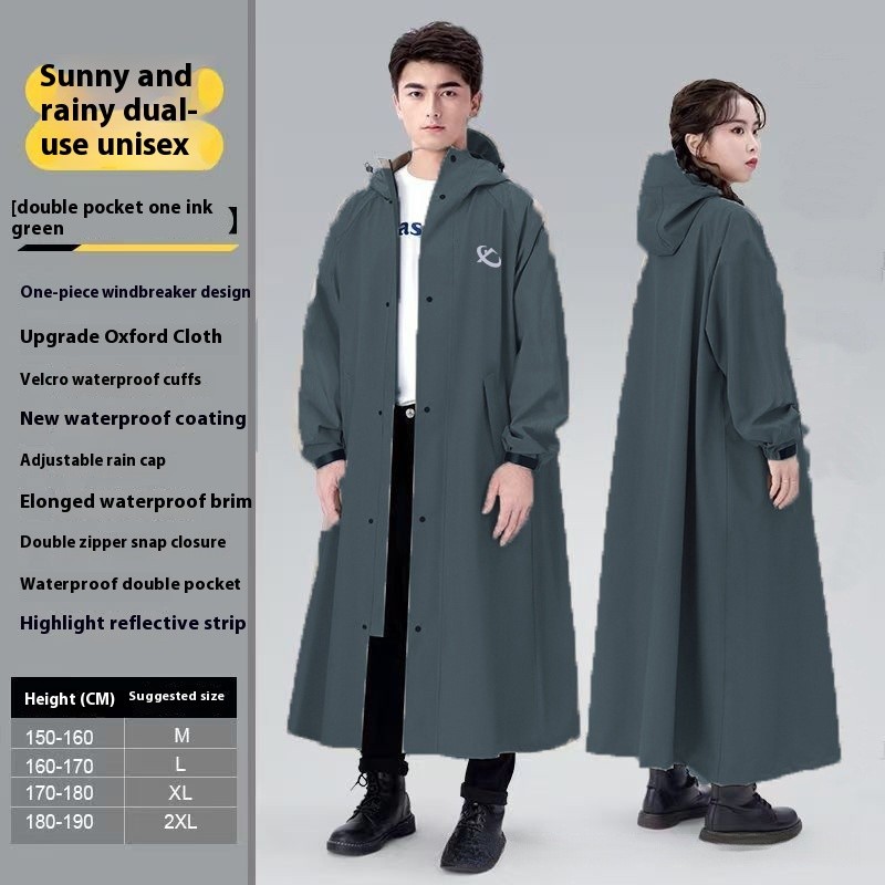 VG Người Lớn Ngoài Trời Đi Xe Điện Unisex Dày Toàn Thân Áo Mưa