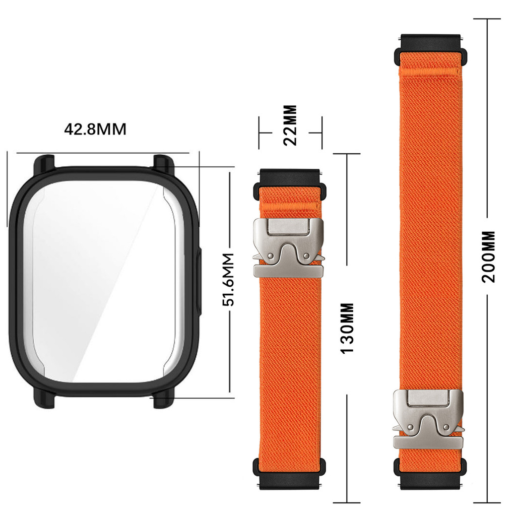 Dây đeo Nylon + vỏ cho Redmi Watch 5 Active / 5 Lite toàn màn hình TPU mềm vỏ
