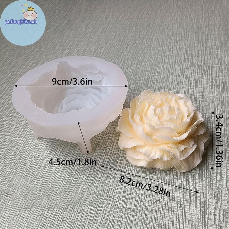 Pufangbliss Khuôn Bánh Silicon Sô Cô La Xà Phòng Dụng Cụ Làm Nến Khuôn Dập Nổi Hoa Thơm Kẹo Handmade Trang Trí Đám Cưới VN