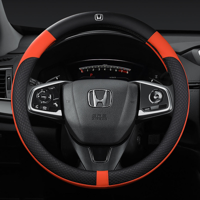 Vỏ bọc vô lăng ô tô bằng da Honda BRV HRV City Civic Jazz Accord CRV 38cm Chống trượt