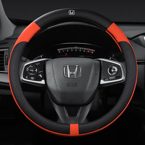 Vỏ bọc vô lăng ô tô bằng da Honda BRV HRV City Civic Jazz Accord CRV 38cm Chống trượt