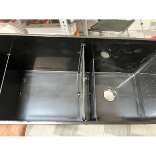 Lọc Tràn Nhựa 4 Ngăn Cho Bể Cá Cảnh (76x15x15cm) (Màu Nhựa Đen)