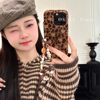 Phim Hoạt Hình Dễ Thương Báo Nâu Hello Kitty Mèo Đính Hạt Dây Xích Ốp Lưng Điện Thoại iPhone 17Promax 16 Promax 13 14 15 Pro Max Hai Lớp IMD Ngọt Ngào Nữ Tính Vỏ Di Động