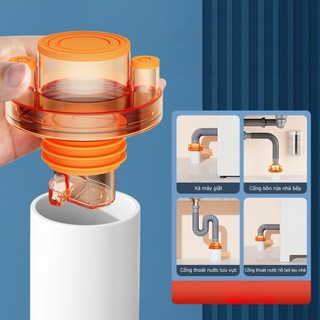 Đầu nối ống thoát nước bồn rửa chén chống mùi hôi đa năng tiện dụng 9.5x4.8cm,bộ lọc cống,Chống mùi SUNND