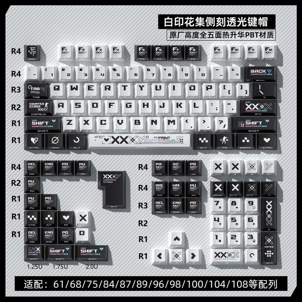Asuka Double Spell Light Trong Suốt Ban Đầu Chiều Cao Nhà Máy Nhỏ Trọn Bộ PBT Thăng Hoa Keycap | BigBuy360 - bigbuy360.vn
