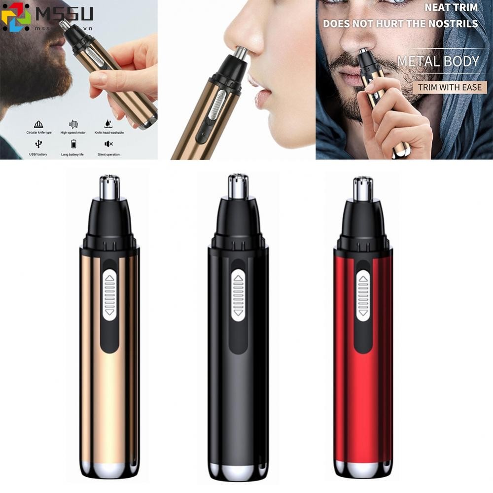 [MSSU]Removal Nose Hair Trimmer Rechargeable Sliding ON/OFF Switch USB ...