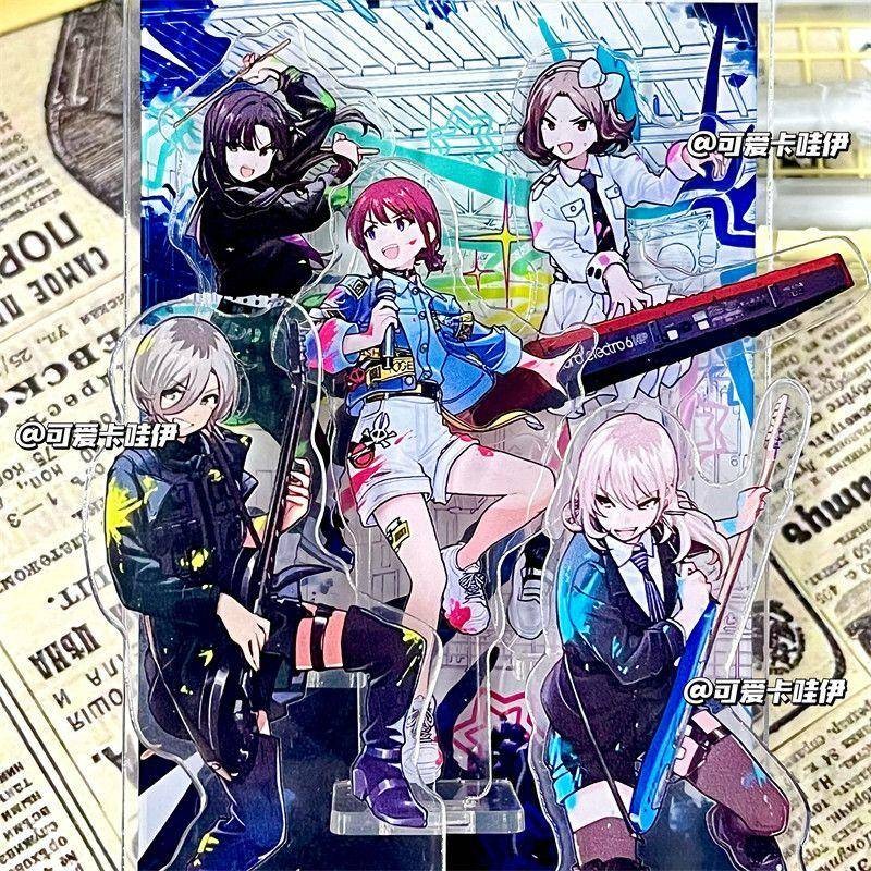 Girls Band Cry Acrylic Standee Trang trí máy tính để bàn, Chân đế nhân vật ban nhạc Anime, Nghệ thuật 2D chất lượng cao, Món quà hoàn hảo cho bạn bè và những người thân yêu
