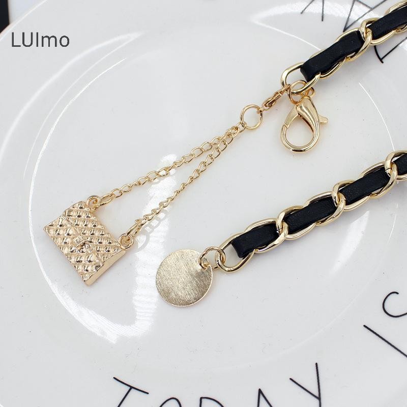 Luimo Punk Hợp Kim Thắt Lưng Cho Nữ Trang Trí Đầm Eo Dài sel Có Thể Điều Chỉnh Móc Kim Loại Dây Xích Thắt Lưng Khóa SBS Phụ Kiện