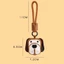 CORALTIDE Túi Charm, Móc khóa xe chó con bằng hợp kim da, Phim hoạt hình dễ thương Màu đen Nâu Mặt dây chuyền nhỏ Sinh nhật