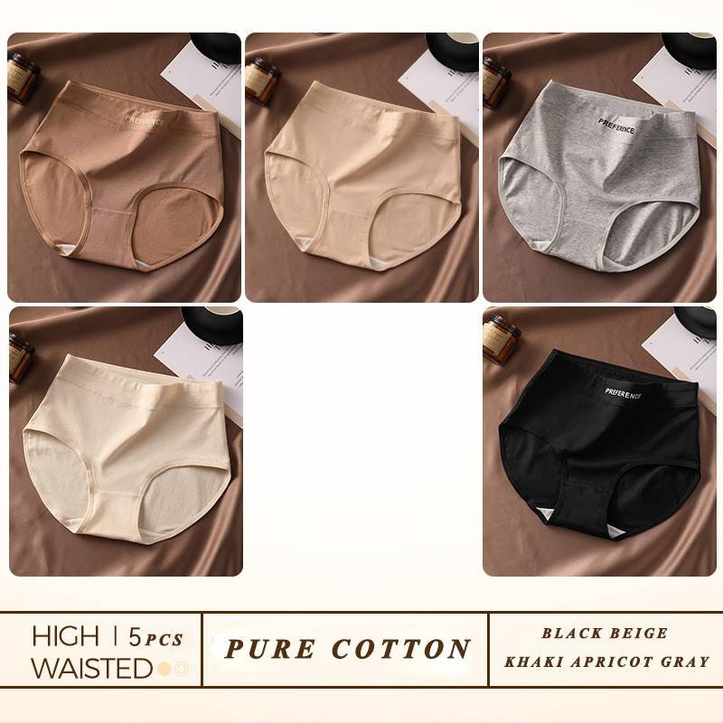 Ảnh Fallsweet Combo5 Nữ 100% Cotton Quần Đùi Cao Cấp Thoáng Khí Kích Thước Lớn Quần Lót Mềm Mại Comfot Quần Lót 3