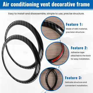 Dành Cho Xe Nissan Navara NP300 2016-2021 Sợi Carbon Phía Trước Ô Tô Điều Hòa AC Ổ Cắm Thông Hơi Khung Bao Viền Phụ Kiện