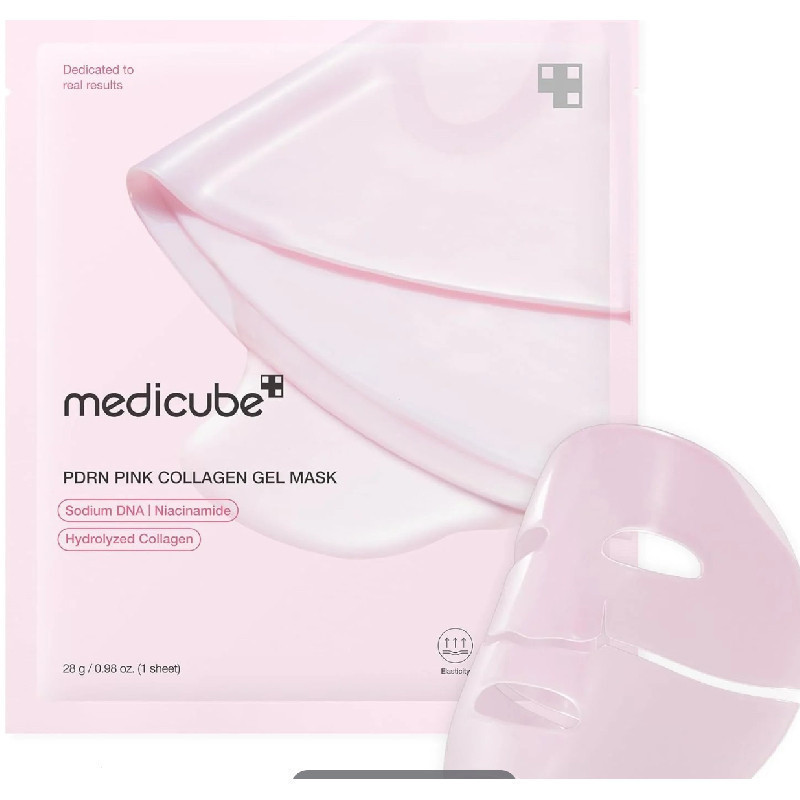 Bộ mặt nạ gel collagen hồng Medicube PDRN 4 cái/bộ, mặt nạ chăm sóc da mặt MZ6U