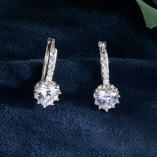 Châu Âu Mỹ ins Phong Cách Mới Khóa Tai Zircon Nhiều Màu Sắc Nữ