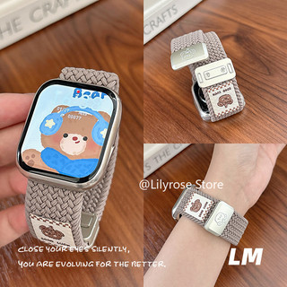Dây Đeo Cho Apple Watch S10 S9 S8 S7 S6 iWatch Ultra2 4 5 SE Từ Hút Nylon Mềm Chất Lượng Tốt Gấu Dopamine