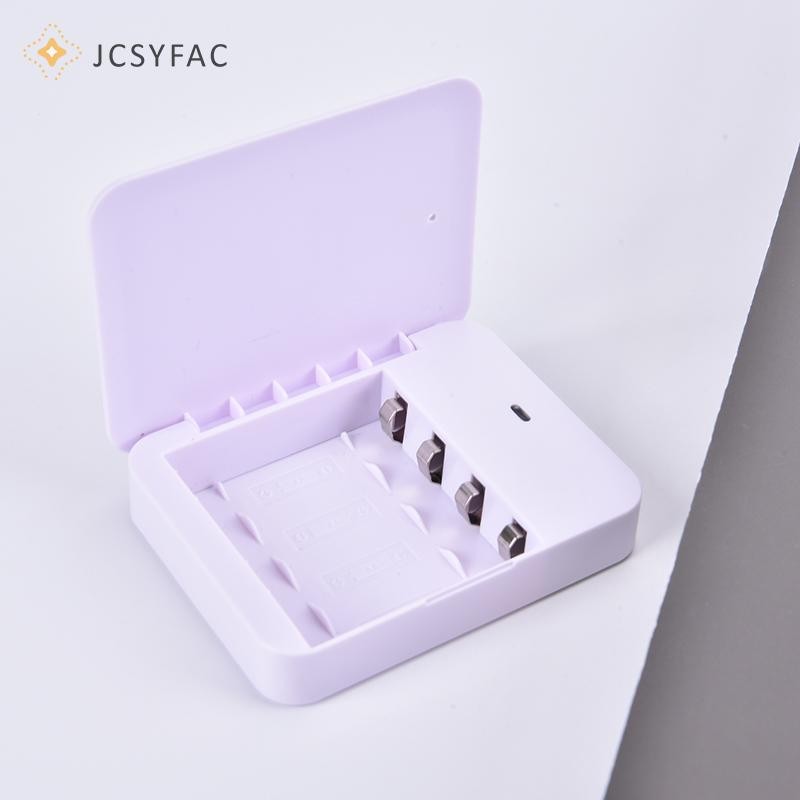 JCSYFAC Pin AA 4 Khe Cắm USB Ngoài Sạc AA Hộp Sạc Mới