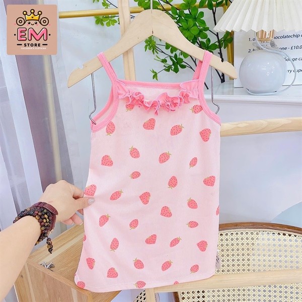 Váy hai dây bèo bé gái 5-16kg