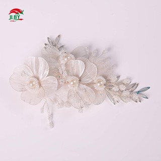 Kẹp tóc đính hạt hoa đồng thủ công phong cách mới cho cô dâu phụ kiện cưới