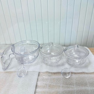 [Giá Xưởng] Hũ gia vị có nắp đậy và muỗng trong suốt đựng sa tế bàn quán ăn chất liệu nhựa