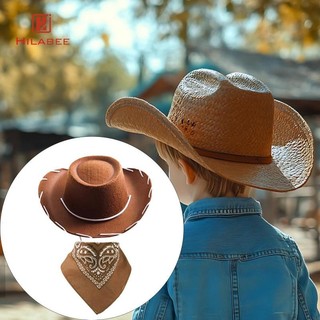 Trẻ Em Phương Tây Mũ Cao Bồi Chống Nắng Và Bandana Bộ Đồ Dùng Dự Tiệc Mũ Dự Tiệc Cho Trang Phục Lạ Mắt Bé Trai Bé Gái Trẻ Em