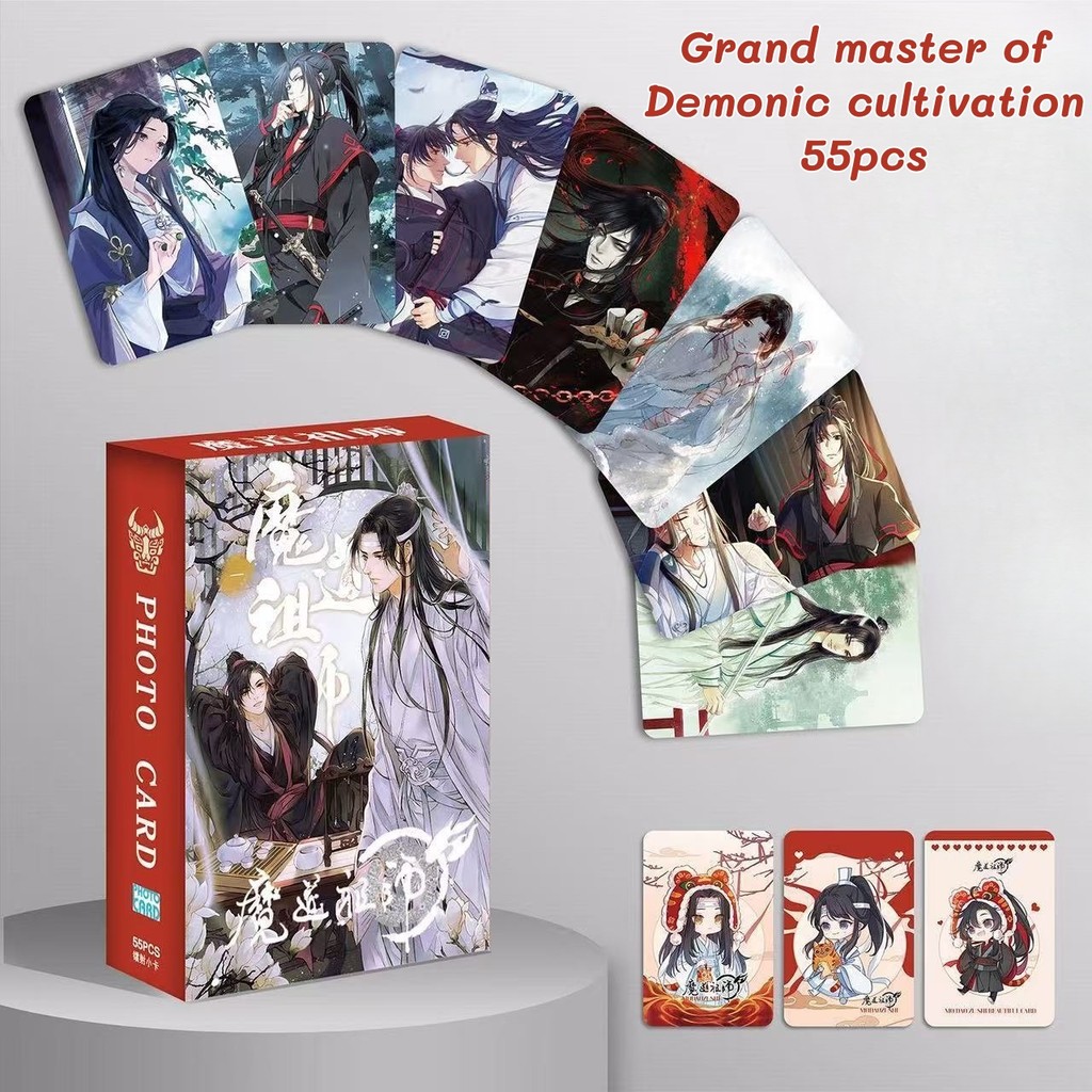 Bộ 50-92 Manga Manhwa Grand master of Demonic tu luyện Laser Holographic Lomo Cards Heaven Official 's Blessing Photocards Wei Wuxian Hologram Bưu thiếp YM