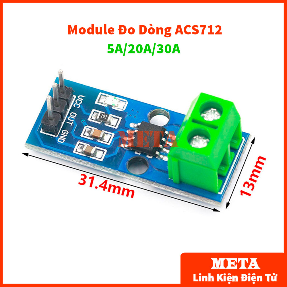 Modul Cảm Biến Dòng Điện Hall ACS712 5A/20A/30A - Module đo dòng ACS712 ...