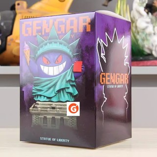 14cm Pokemon Gengar COS Tượng Nữ Thần Tự Do Anime Hình