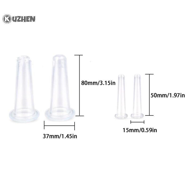 KUZHEN 2 Chiếc Silicone Cupping Hút Chân Không Mặt Massage Cốc Mặt Chân Tay Thư Giãn Hộ Gia Đình Chăm Sóc Sức Khỏe Da Mặt Nâng Dụng Cụ HOT