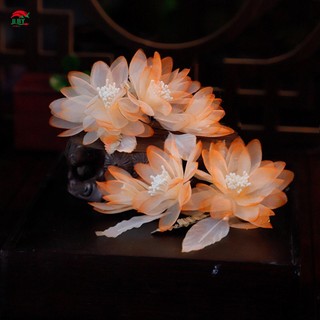 Tóc Barrettes với Hoa Cam Trang Trí Tính Khí Ổn Định Cầm Đầu Cho Áo Váy Kiểu Tóc Dụng Cụ Làm