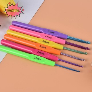 Pnpia 6 Cái / bộ al Tay Cầm Bằng Nhựa Móc Nhôm Móc Đan Boutique