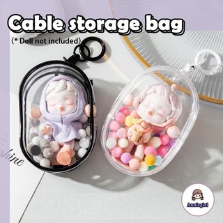 Du lịch Di động Sản phẩm kỹ thuật số Dây kéo Túi lưu trữ trong suốt Cáp dữ liệu USB Tổ chức Tai nghe Hộp lưu trữ điện tử