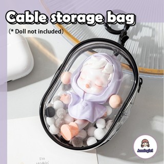 Du lịch Di động Sản phẩm kỹ thuật số Dây kéo Túi lưu trữ trong suốt Cáp dữ liệu USB Tổ chức Tai nghe Hộp lưu trữ điện tử