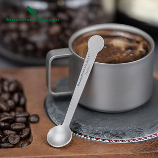 Boundless Voyage 5 Chiếc Thìa Cà Phê Titan Mini Espresso Thìa Cà Phê Thanh Phụ Kiện Cho Món Tráng Miệng, Trà, Đường & Mứt Ti1040T