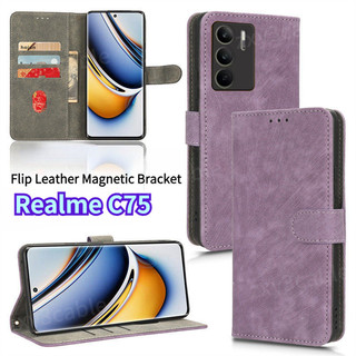 Vỏ giáp chống sốc cho Realme C75 X 4G 2024 Vỏ điện thoại Da lật Giá đỡ từ tính cho RealmeC75 C 75 RealmeC75X C75X C75X Ốp lưng chống rơi