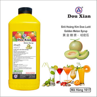 Siro Douxian hoàng kim bình nhựa vuông 2.5kg