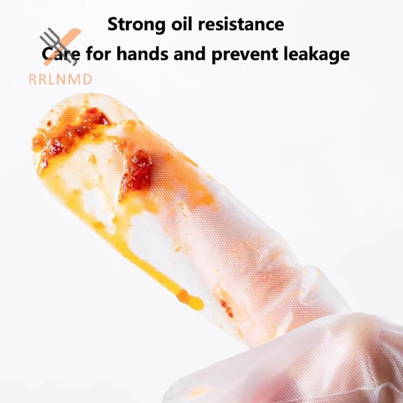 Rrlnmd 10 Chiếc Găng Tay Mở Rộng Dùng Một Lần Trong Suốt Thân Thiện Với Môi Trường al Arm Găng Tay Bảo Vệ DIY Nấu Ăn Nhà Bếp Găng Tay Dài MỚI