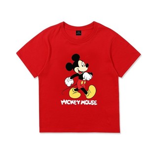 2025 Trẻ Em Chuột Mickey Tay Ngắn Áo Thun Mùa Hè Hoạt Hình Tập Đi Tee Trang Phục Mới