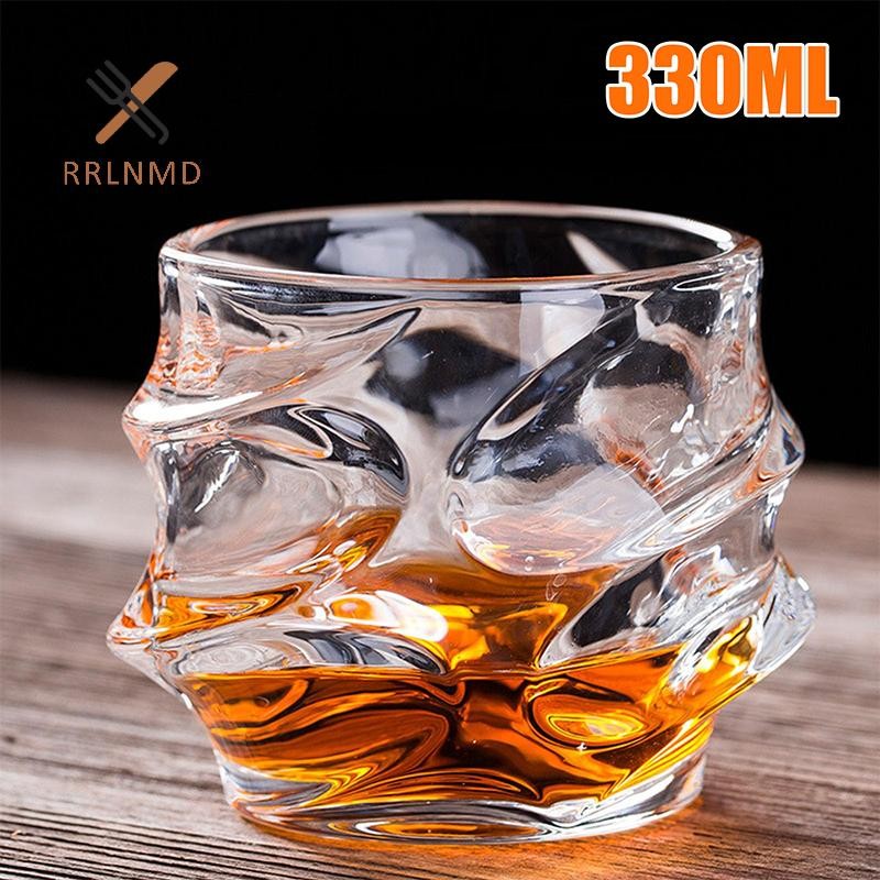 Rrlnmd 330ML Trong Suốt Whisky Thủy Tinh Nhật Bản Whisky Kính Cho Scotch Bourbon Rượu Gin Nước Cocktail Vintage Rượu Ly MỚI