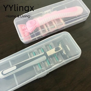 Hộp đựng máy cạo râu YYLINGX, Dao cạo nam bằng nhựa du lịch, Hộp cạo râu trong suốt