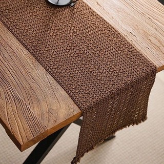 Mandyhome Dệt Tua Rua Cotton Vải Lanh Bàn Chạy Khăn Trải Bàn Trà Nghệ Thuật Placemat Bàn Thảm Đảng Ảnh Nền Vải