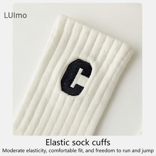 Luimo 1 Đôi Tất Ấm Áp Mùa Đông Cotton Vớ Màu Trơn Chữ Tất Vớ Nữ Hàng Dệt Kim Mùa Đông Tất SBS