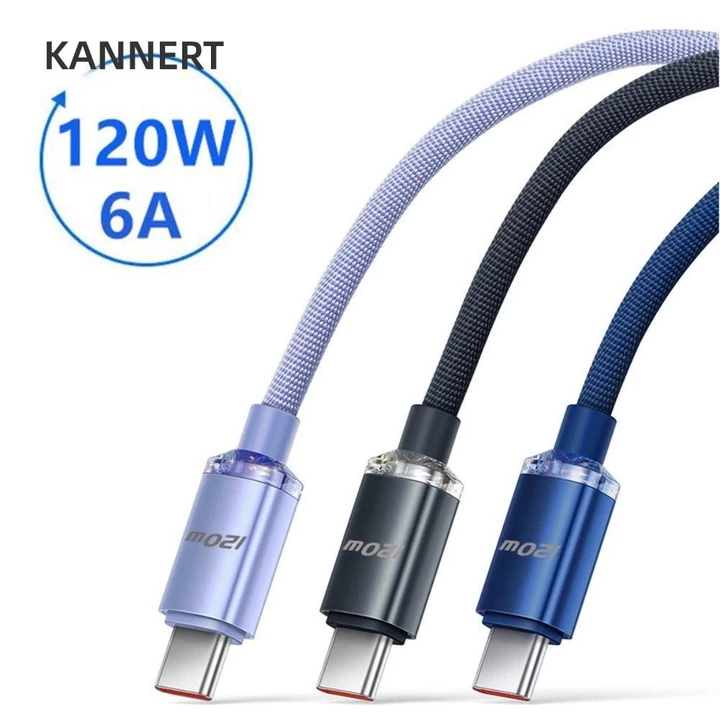 Cáp sạc nhanh KANNERT 6A, Cáp sạc nhanh USB 3.0 120W, Cáp sạc nhanh 25cm / 1m / 1.5m / 2m Cáp sạc loại C tốc độ cao cho điện thoại Máy tính xách tay Máy tính bảng