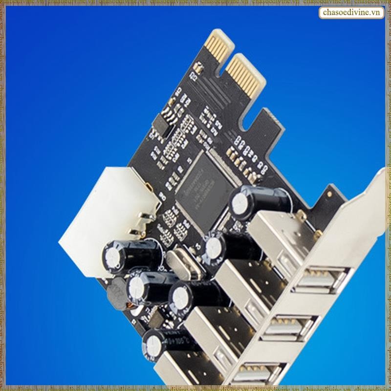 [K O G X] 1 Bộ Thẻ Bộ Chuyển Đổi PCIE USB2.0 MCS9990 Chipset Cho Phép Đổi Nóng Thẻ Nâng USB Đa Cổng Thẻ Mở Rộng USB